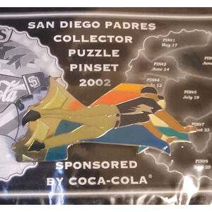 New MLB San Diego Padres Team Collector Puzzle Pin Set 2002 Pin Coca-Cola Rare